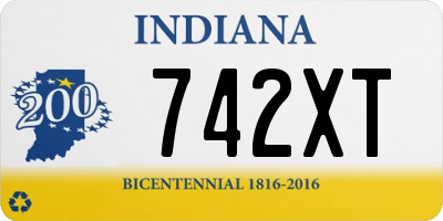 IN license plate 742XT