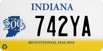 IN license plate 742YA