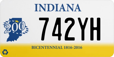 IN license plate 742YH