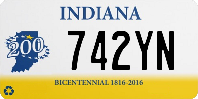 IN license plate 742YN