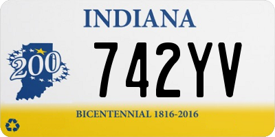 IN license plate 742YV