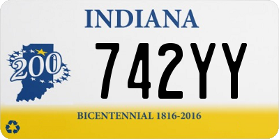 IN license plate 742YY