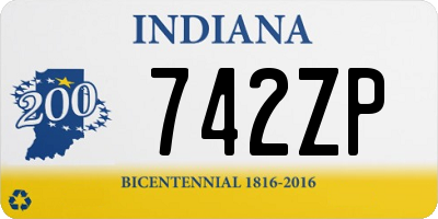 IN license plate 742ZP