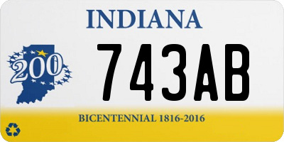 IN license plate 743AB