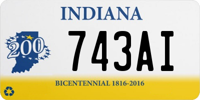 IN license plate 743AI