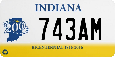 IN license plate 743AM