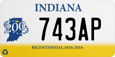 IN license plate 743AP