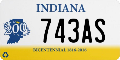 IN license plate 743AS