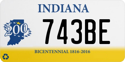 IN license plate 743BE