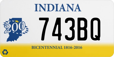 IN license plate 743BQ