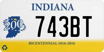 IN license plate 743BT