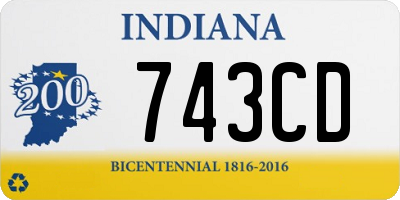 IN license plate 743CD