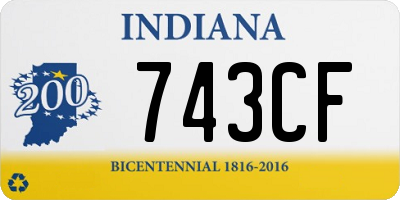 IN license plate 743CF