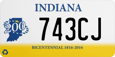 IN license plate 743CJ