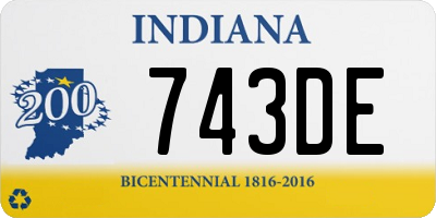 IN license plate 743DE