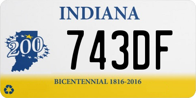 IN license plate 743DF