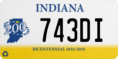 IN license plate 743DI