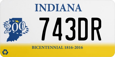 IN license plate 743DR