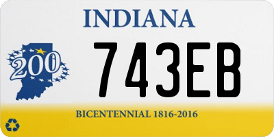 IN license plate 743EB