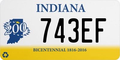 IN license plate 743EF