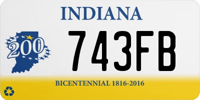 IN license plate 743FB