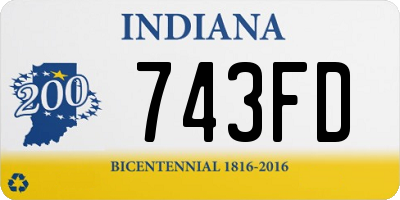 IN license plate 743FD