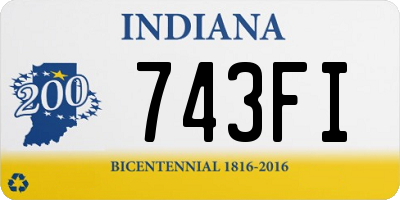 IN license plate 743FI