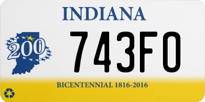 IN license plate 743FO