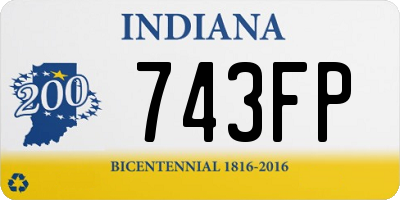 IN license plate 743FP