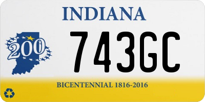 IN license plate 743GC