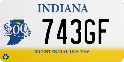 IN license plate 743GF