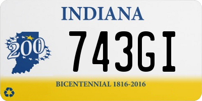 IN license plate 743GI