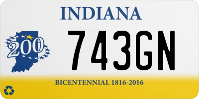 IN license plate 743GN