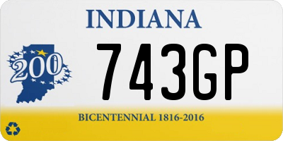 IN license plate 743GP