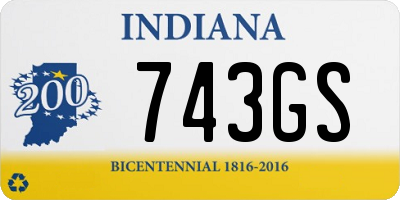 IN license plate 743GS