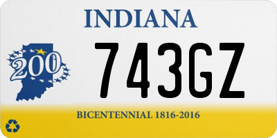 IN license plate 743GZ