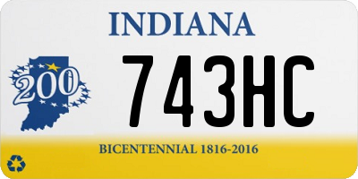 IN license plate 743HC