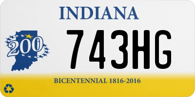 IN license plate 743HG