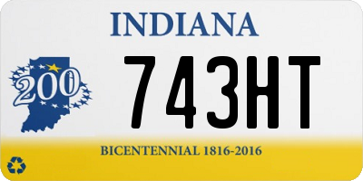 IN license plate 743HT