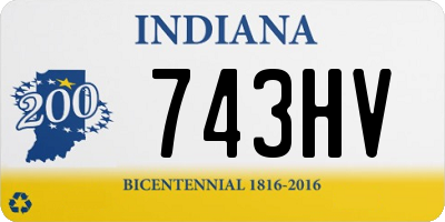 IN license plate 743HV