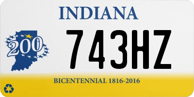 IN license plate 743HZ