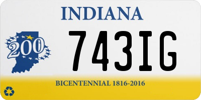 IN license plate 743IG