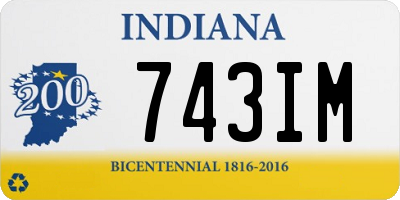 IN license plate 743IM