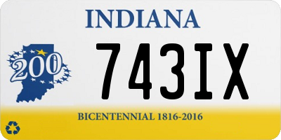 IN license plate 743IX