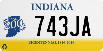 IN license plate 743JA