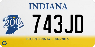 IN license plate 743JD