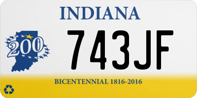 IN license plate 743JF