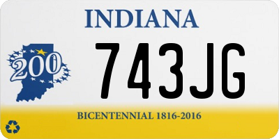 IN license plate 743JG