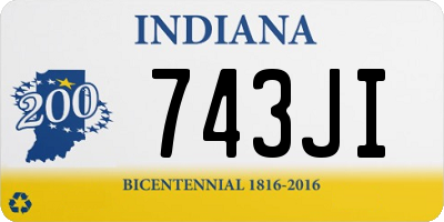 IN license plate 743JI