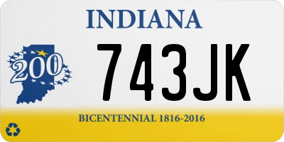 IN license plate 743JK